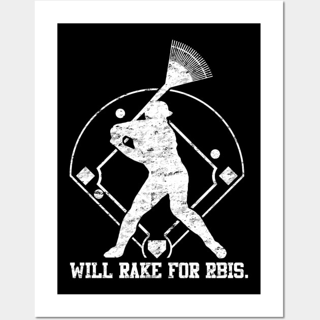 Runs Batted In RBI Baseball Softball Hitter Hitting Wall Art by TeeCreations